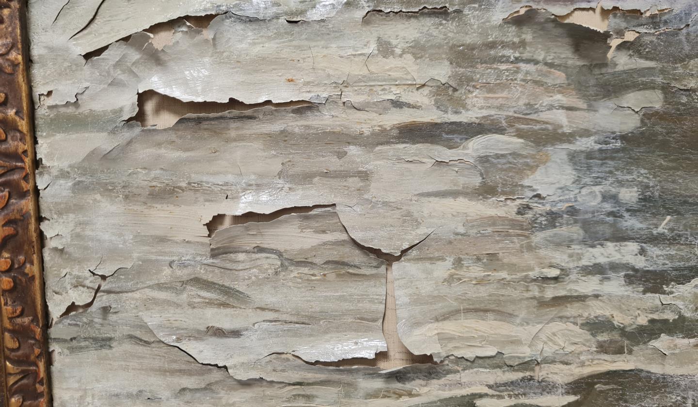 Schilderij met waterschade